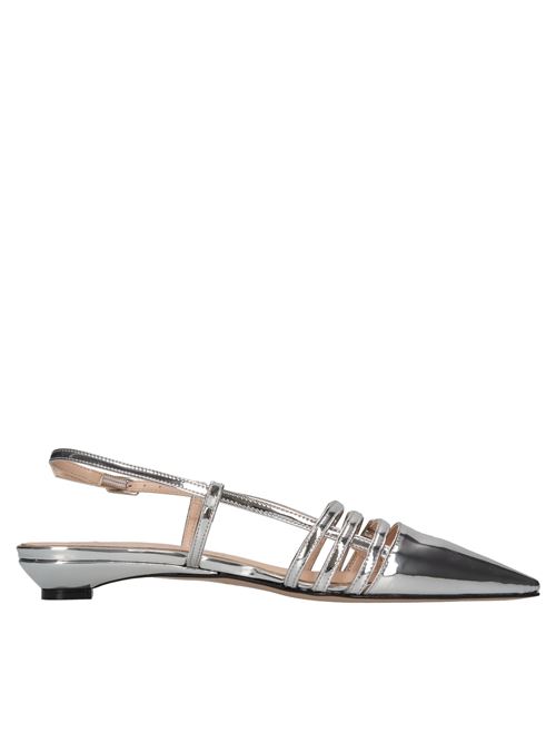 Ballerine slingback in vernice BIANCADI | Q1065SP SPACEARGENTO
